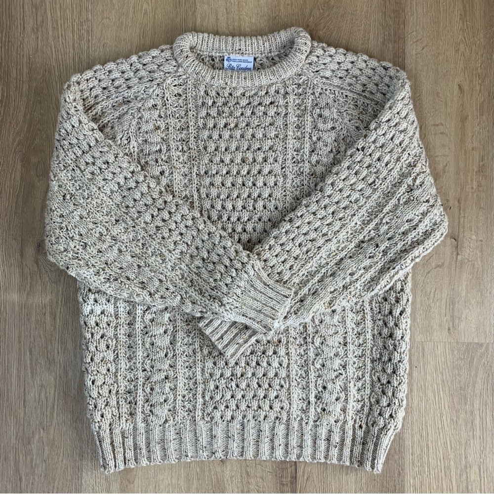 NWOT Handloomed Wool Irish Sweater